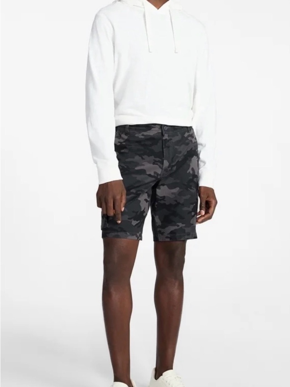 George Black & Gray Camo Cargo Shorts